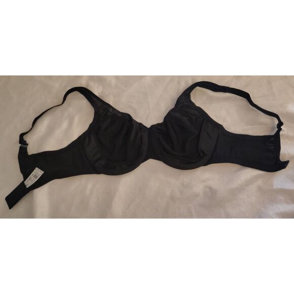 Glamorise WonderWire Minimizer Bra Size 36C Black Full Coverage Lingerie Black - Picture 2 of 7